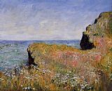 Claude Monet Edge of the Cliff at Pourville painting